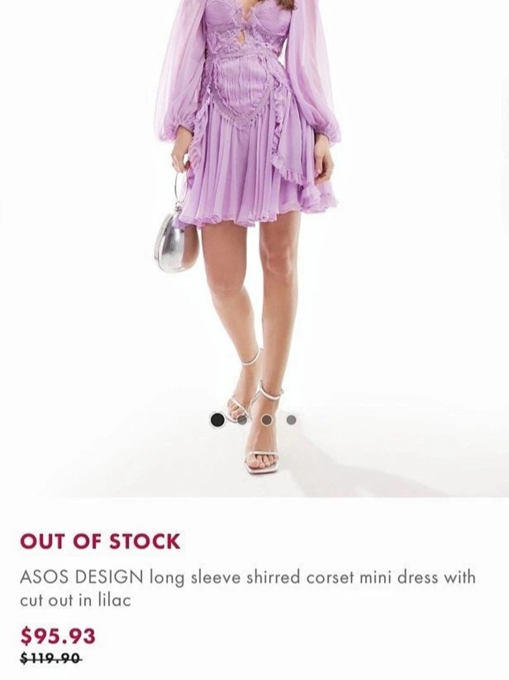 ASOS DESIGN Long Sleeve Shirred Corset Mini Dress Corset Mini Dress